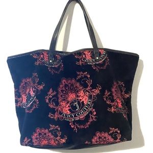 Juicy Couture Velour Tote / Carryall, EUC
